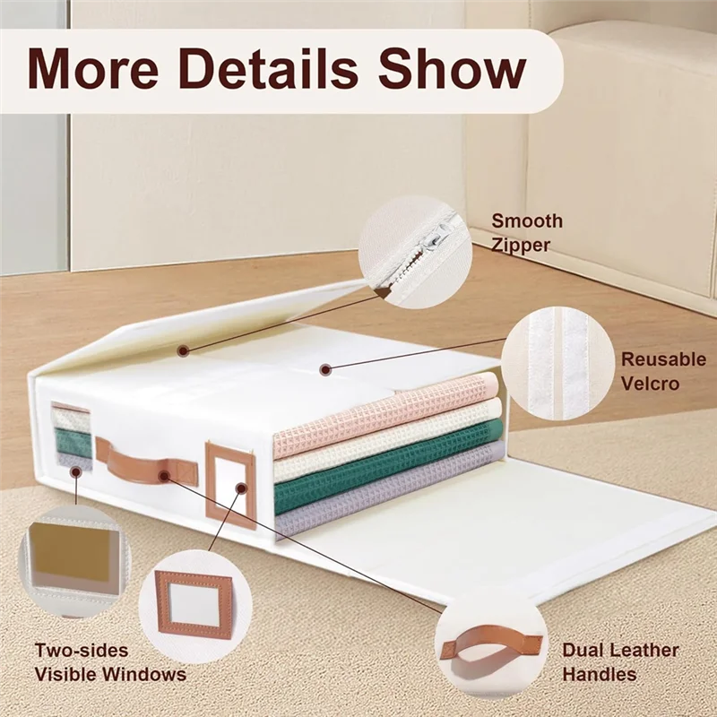 AT43-Foldable Bed Sheet Set With Organizer Storage-Under Bed Use, Large Size Linen Fabric With Window Label Included 3 Pack
AT43-Foldable Bed Sheet Set With Organizer Storage-Under Bed Use, Large Size Linen Fabric With Window Label Included 3 Pack
