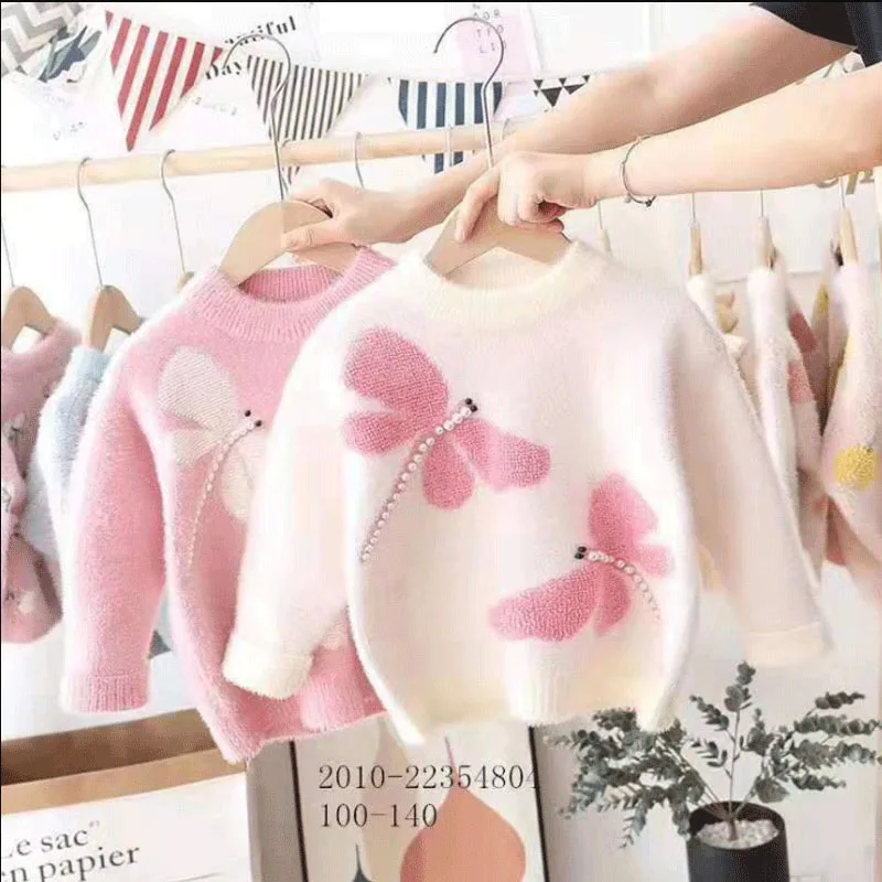 New Children's Knitted Sweater Girls Pure Color Pearl Sweater Baby Girl Winter Clothes Chunky Knit Sweater Baby Pullover GY08081
New Children's Knitted Sweater Girls Pure Color Pearl Sweater Baby Girl Winter Clothes Chunky Knit Sweater Baby Pullover GY08081