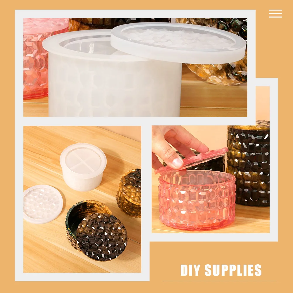 Reusable Silicone Mold for DIY Storage Jar Epoxy Resin Casting Round Shape Trinket Box Craft Supplies Jewelry Accessories
Reusable Silicone Mold for DIY Storage Jar Epoxy Resin Casting Round Shape Trinket Box Craft Supplies Jewelry Accessories