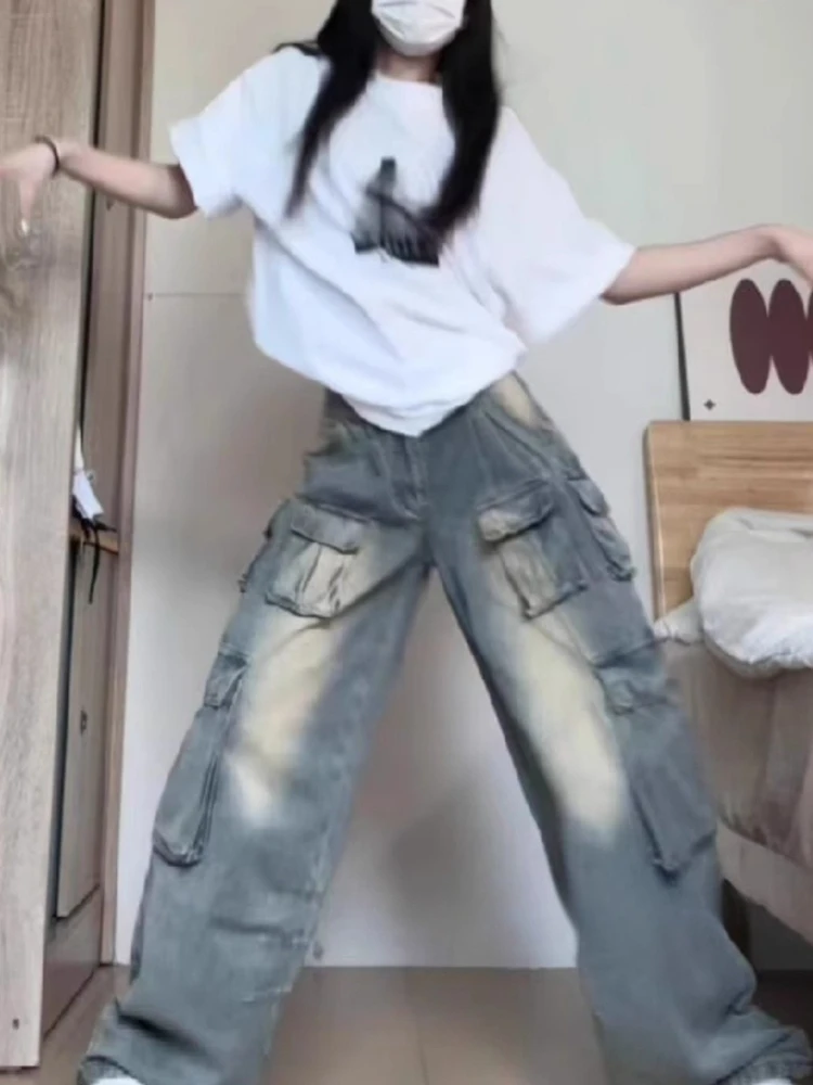 American style retro multi pocket workwear jeans women's summer 2025 new wide leg pants loose floor length pants
American style retro multi pocket workwear jeans women's summer 2025 new wide leg pants loose floor length pants
