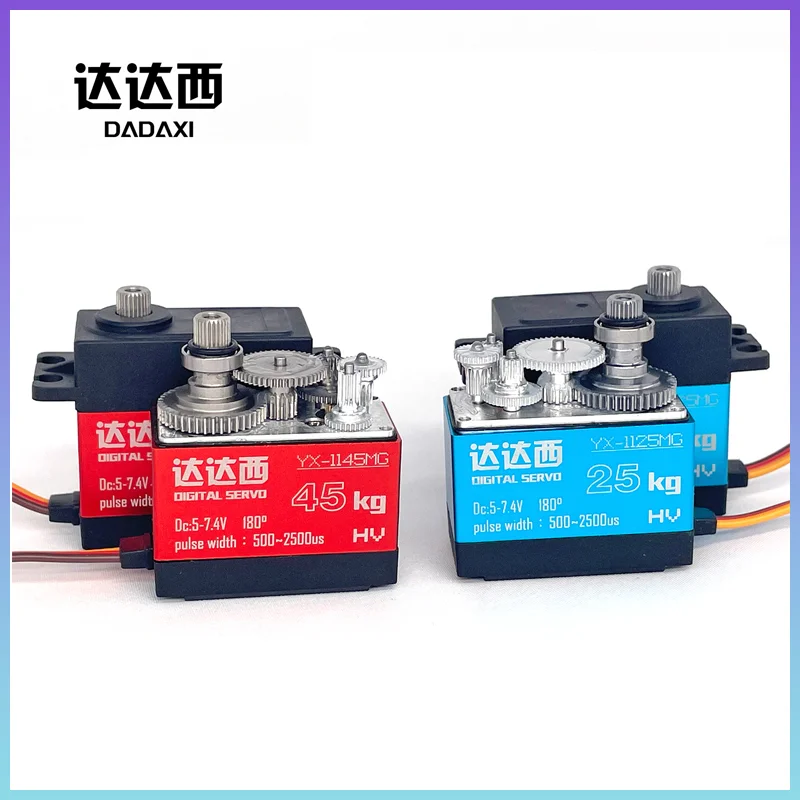 Dadarcy High Torque 5-7.4v Metal Toothed Digital 25/45kg Steering Gear Is Suitable For 1:8/1:10 Climbing Short Clips Big Wheels
Dadarcy High Torque 5-7.4v Metal Toothed Digital 25/45kg Steering Gear Is Suitable For 1:8/1:10 Climbing Short Clips Big Wheels