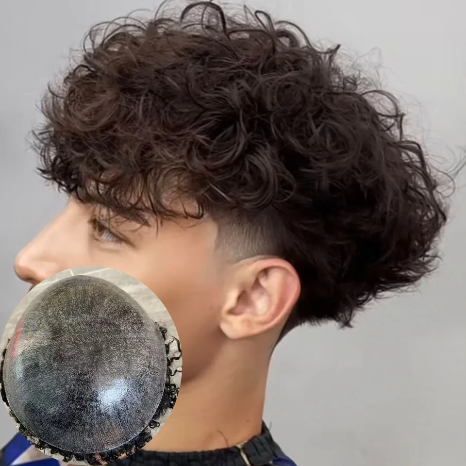 Light Dark Brown 25mm Curly Full Skin 100% Human Hair Men Toupee Durable Prosthesis System Black Grey Hairpiece Natural Hairline
Light Dark Brown 25mm Curly Full Skin 100% Human Hair Men Toupee Durable Prosthesis System Black Grey Hairpiece Natural Hairline