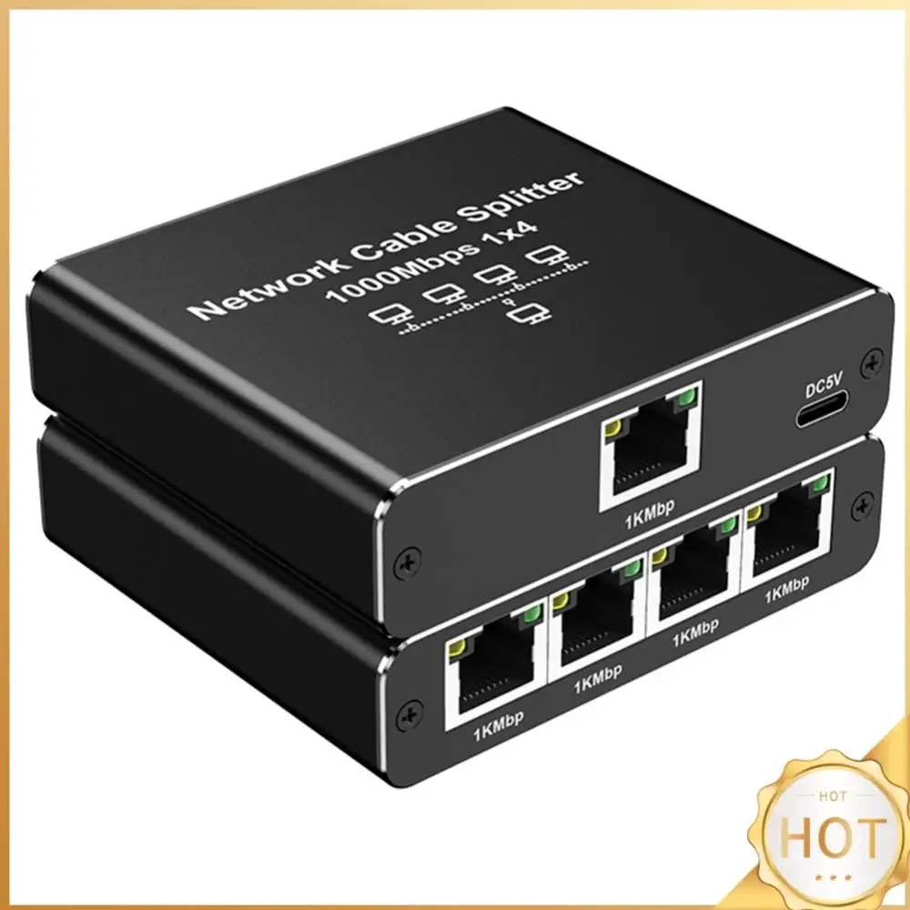 1 To 4 Gigabit Ethernet Splitter 4 Devices Simultaneously Networking 1000Mbps Internet Splitter Adapter for Cat6/7/8 Cable
1 To 4 Gigabit Ethernet Splitter 4 Devices Simultaneously Networking 1000Mbps Internet Splitter Adapter for Cat6/7/8 Cable