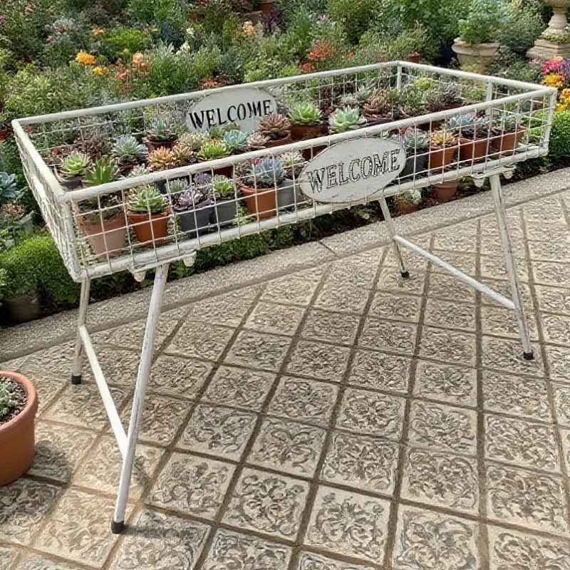 & American retro old iron rectangular tray flower stand outdoor homestay balcony succulent bonsai stand
& American retro old iron rectangular tray flower stand outdoor homestay balcony succulent bonsai stand