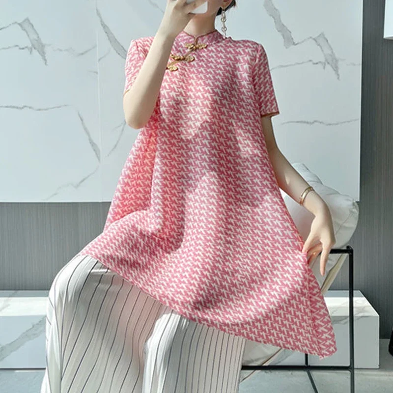 Новинка лета 202, розовое улучшенное плиссированное платье Cheongsam для женщин, Vestidos Elegantes Para Mujer, свободное
Новинка лета 202, розовое улучшенное плиссированное платье Cheongsam для женщин, Vestidos Elegantes Para Mujer, свободное