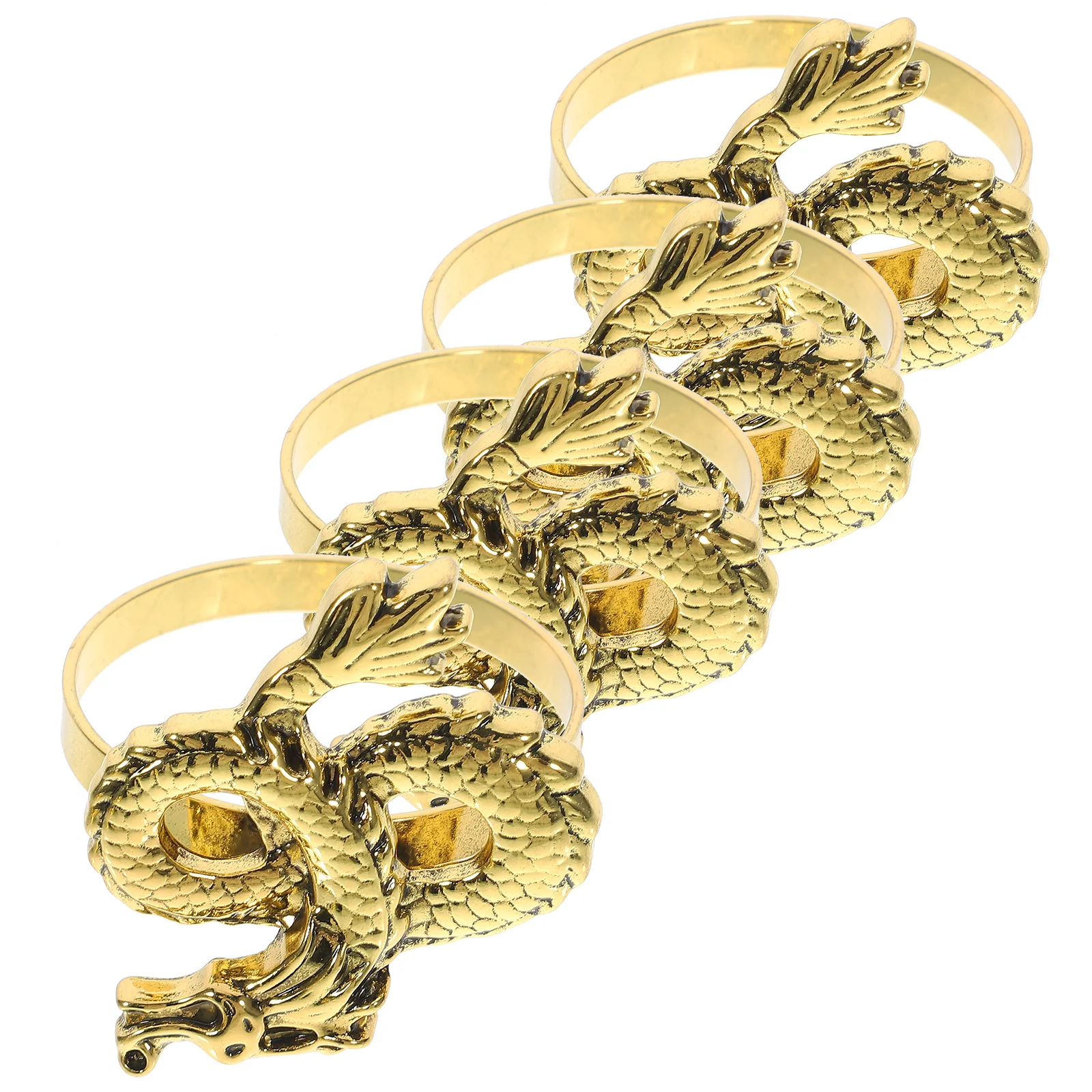 4Pcs Zinc Alloy Dragon Napkin Rings Metal Napkin Holders for Dining Table Party Wedding Serviette Decor Set Serviette Ring
4Pcs Zinc Alloy Dragon Napkin Rings Metal Napkin Holders for Dining Table Party Wedding Serviette Decor Set Serviette Ring