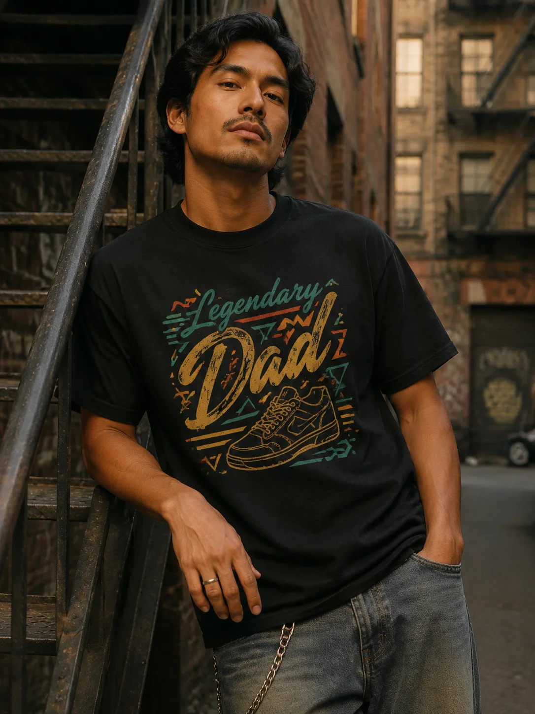 Men Graphic T Shirt Short Sleeve Loose Fit 50% Cotton 50% Polyester Stretch Fabric Legendary Dad Sneaker Retro Graphic Casual
Men Graphic T Shirt Short Sleeve Loose Fit 50% Cotton 50% Polyester Stretch Fabric Legendary Dad Sneaker Retro Graphic Casual