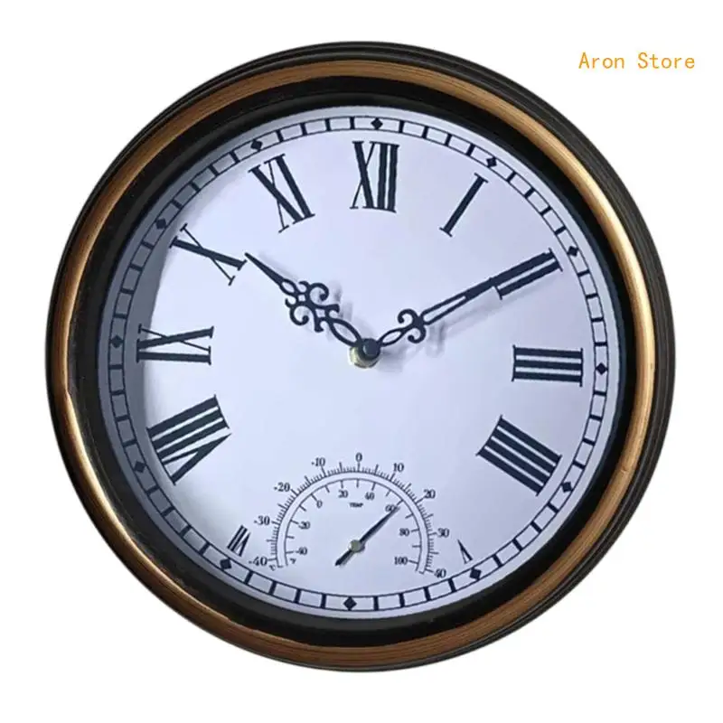 12Inch Outdoor Thermometer Clock Waterproof Wall Clock Wall Mounted Thermometer H3CF
12Inch Outdoor Thermometer Clock Waterproof Wall Clock Wall Mounted Thermometer H3CF