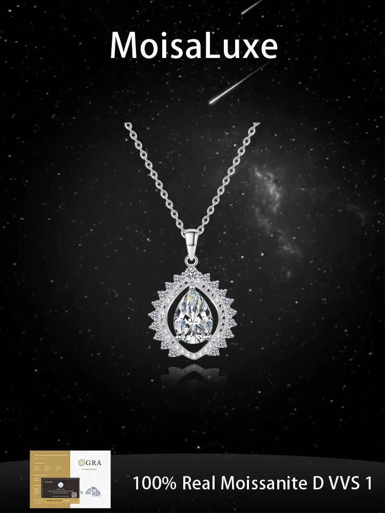 MoisaLuxe Official Store Plata Sterling 925 Silver Pear-shaped Sunflower Moissanite Water Drop Gift Collarbone Pendant Necklace
MoisaLuxe Official Store Plata Sterling 925 Silver Pear-shaped Sunflower Moissanite Water Drop Gift Collarbone Pendant Necklace