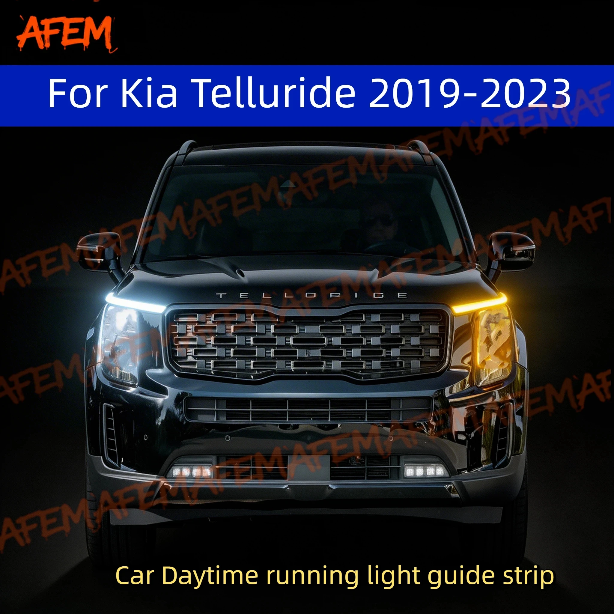 Car DRL Daytime Running Light Start Scan Style Sequential Flowing Turn Signal Light Ultra-Thin LED For Kia Telluride 2019-2023
Car DRL Daytime Running Light Start Scan Style Sequential Flowing Turn Signal Light Ultra-Thin LED For Kia Telluride 2019-2023