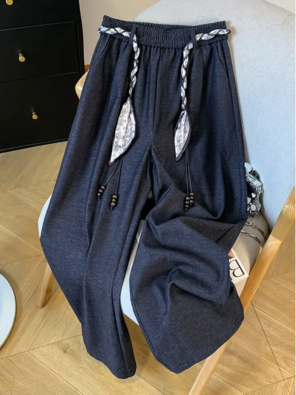 High Waist Wide Leg Pants plus Size Women's Casual Trousers Autumn New Style Loose Fit Slimming Floor-Length Versatile Pants
High Waist Wide Leg Pants plus Size Women's Casual Trousers Autumn New Style Loose Fit Slimming Floor-Length Versatile Pants