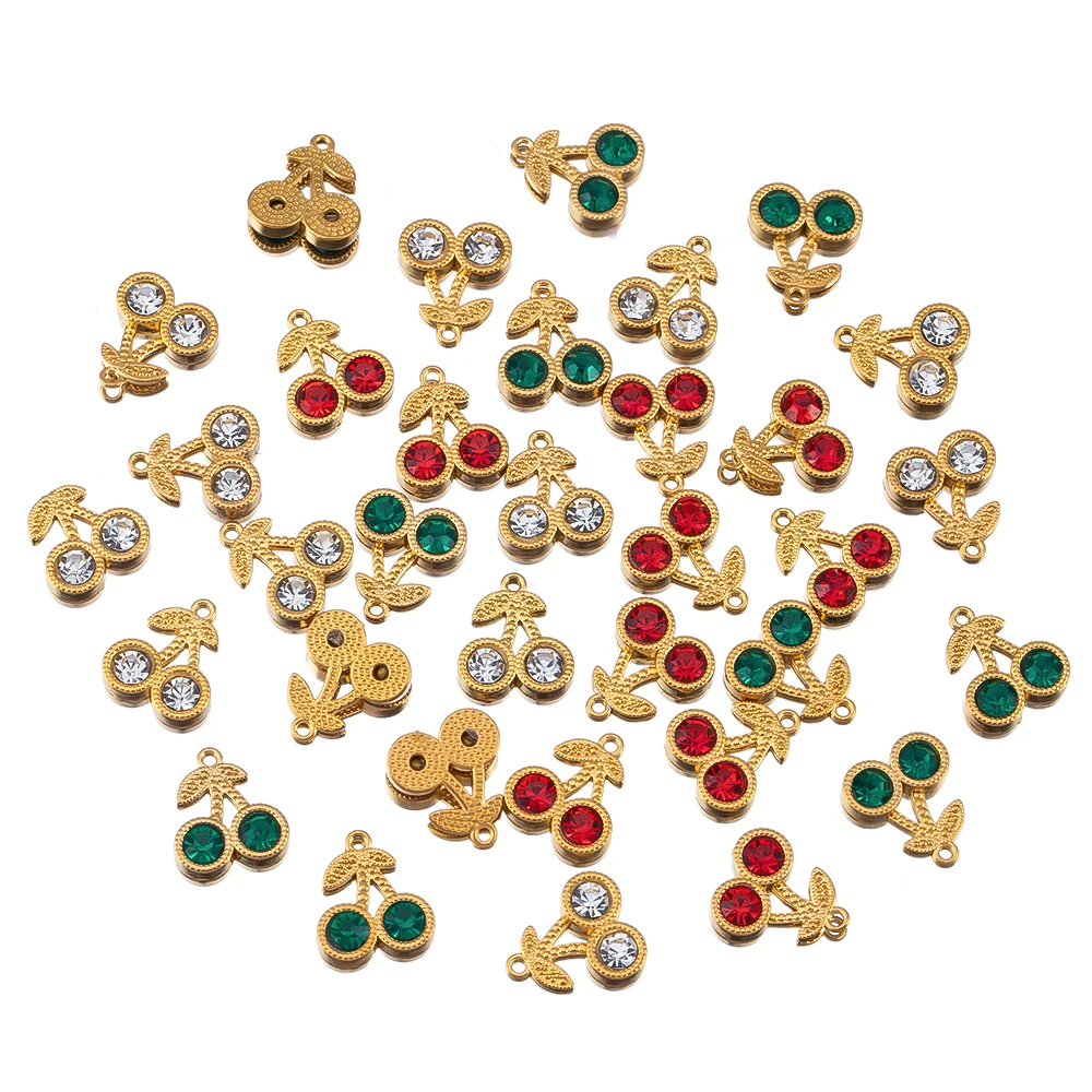 5pcs/10pcs Stainless Steel Cherry Gold Color Pendant For DIY Jewelry Making Earrings Bracelet Necklaces Accessories Charms
5pcs/10pcs Stainless Steel Cherry Gold Color Pendant For DIY Jewelry Making Earrings Bracelet Necklaces Accessories Charms