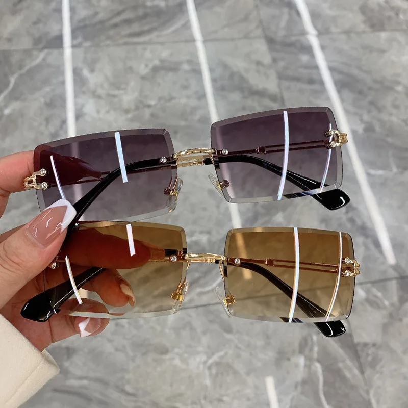 Sunglasses Rimless Frameless Rectangle Shades Gradient UV400 Vintage Fashion Traveling Sun Glasses for Women Cycling Sunglasses
Sunglasses Rimless Frameless Rectangle Shades Gradient UV400 Vintage Fashion Traveling Sun Glasses for Women Cycling Sunglasses