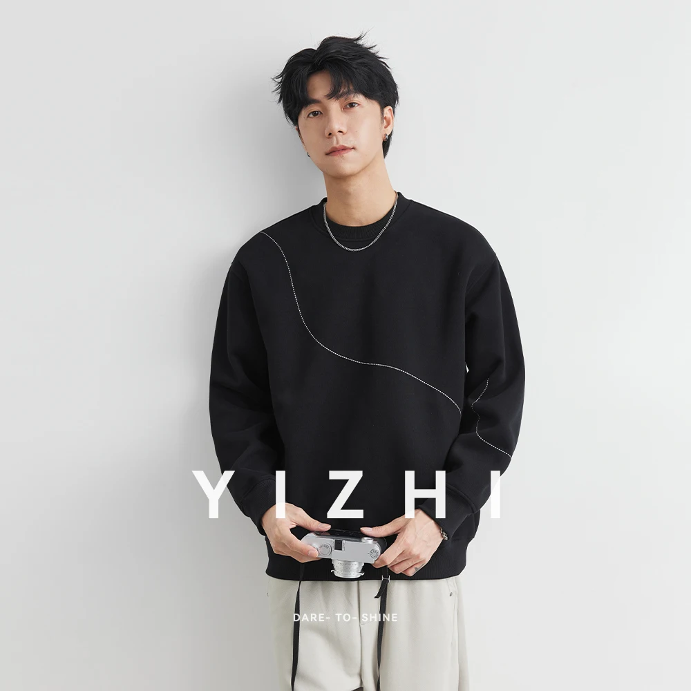 2025 Autumn New Men's Heavy Line Embroidery Sweatshirt Round Neck Loose Solid Color All-match Long Sleeve Top Men's Pullover
2025 Autumn New Men's Heavy Line Embroidery Sweatshirt Round Neck Loose Solid Color All-match Long Sleeve Top Men's Pullover