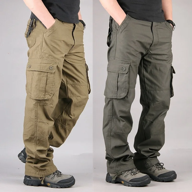 Spring Autumn Men's Multi-Pockets Big Size Trousers Pants Male Outdoor Sports Climbing Camping Hiking Loose Straight Cargo
Spring Autumn Men's Multi-Pockets Big Size Trousers Pants Male Outdoor Sports Climbing Camping Hiking Loose Straight Cargo