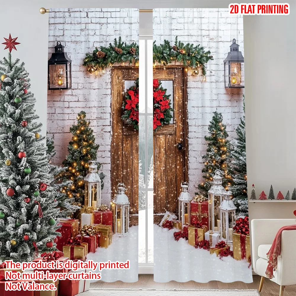 2pcs 2D flat printing Merry Christmas Popular Window Curtains peach velvet wreath Fabric Without Electricity Festive Wall Decor
2pcs 2D flat printing Merry Christmas Popular Window Curtains peach velvet wreath Fabric Without Electricity Festive Wall Decor