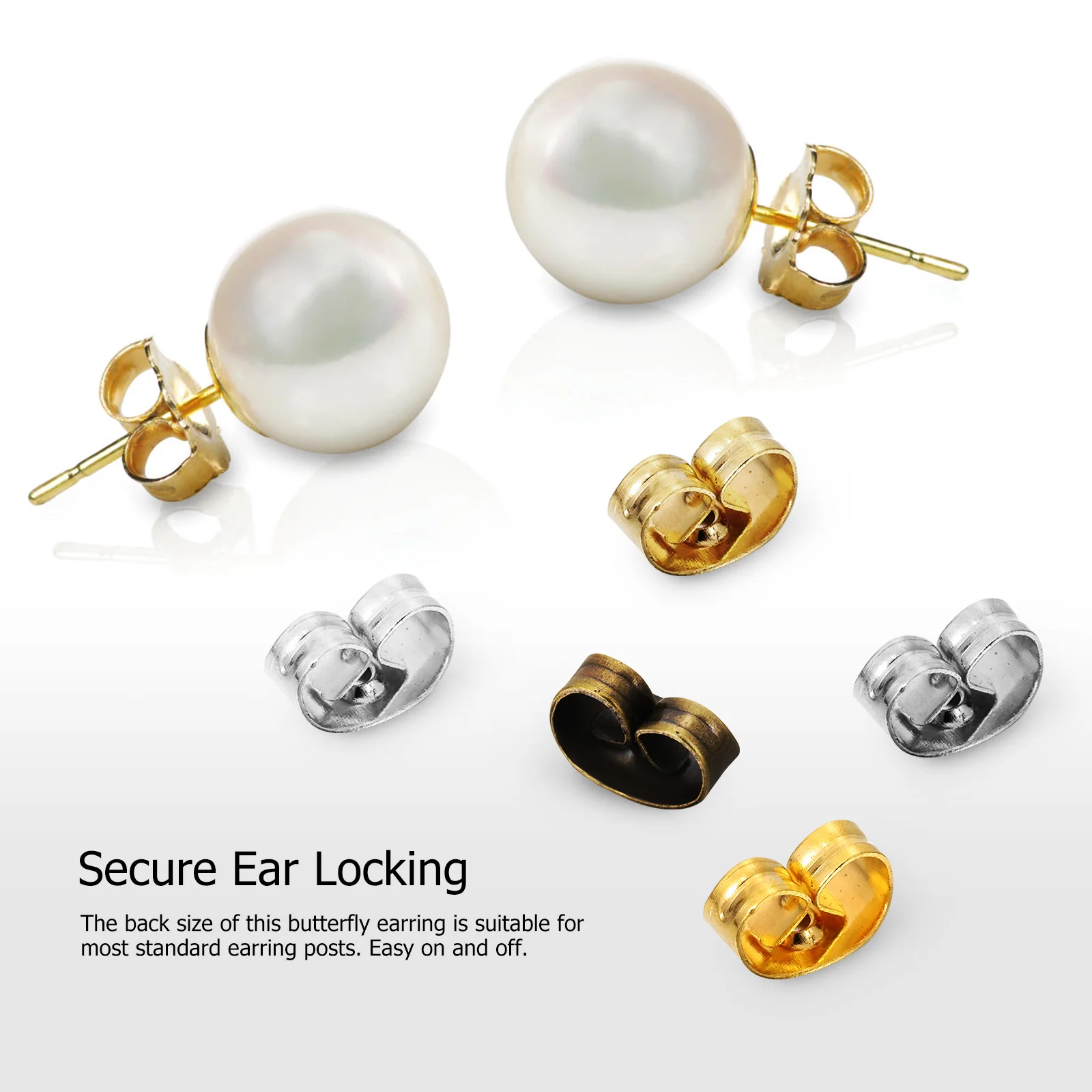Secure Earring Backs for Stud Hook Sterling Silver Gold Filled Lightweight Alloy High Hardness Glossy Oxidation Resistant
Secure Earring Backs for Stud Hook Sterling Silver Gold Filled Lightweight Alloy High Hardness Glossy Oxidation Resistant