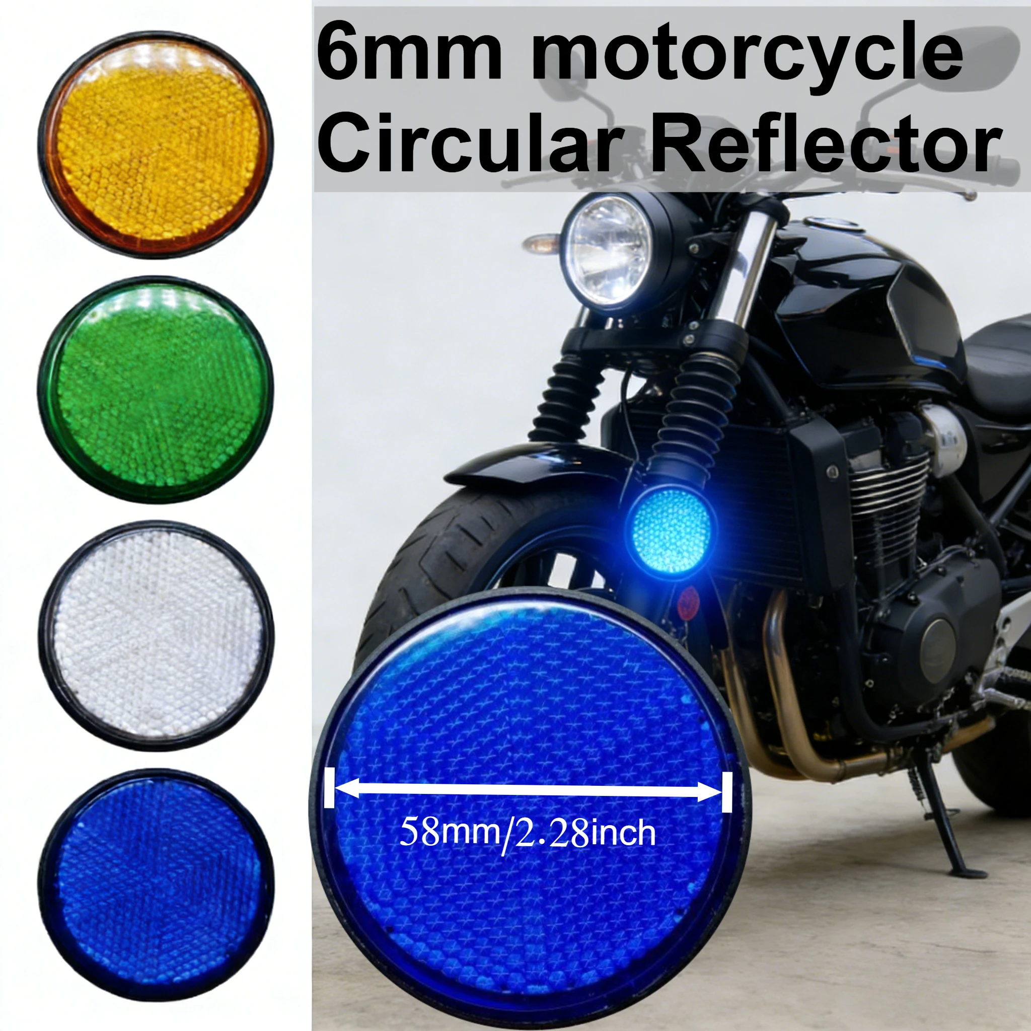 6mm Motorcycle Circular Reflector Universal Warning Reflector For Cars Trucks Motorcycles Atv Bicycles Waterproof Dustproof
6mm Motorcycle Circular Reflector Universal Warning Reflector For Cars Trucks Motorcycles Atv Bicycles Waterproof Dustproof