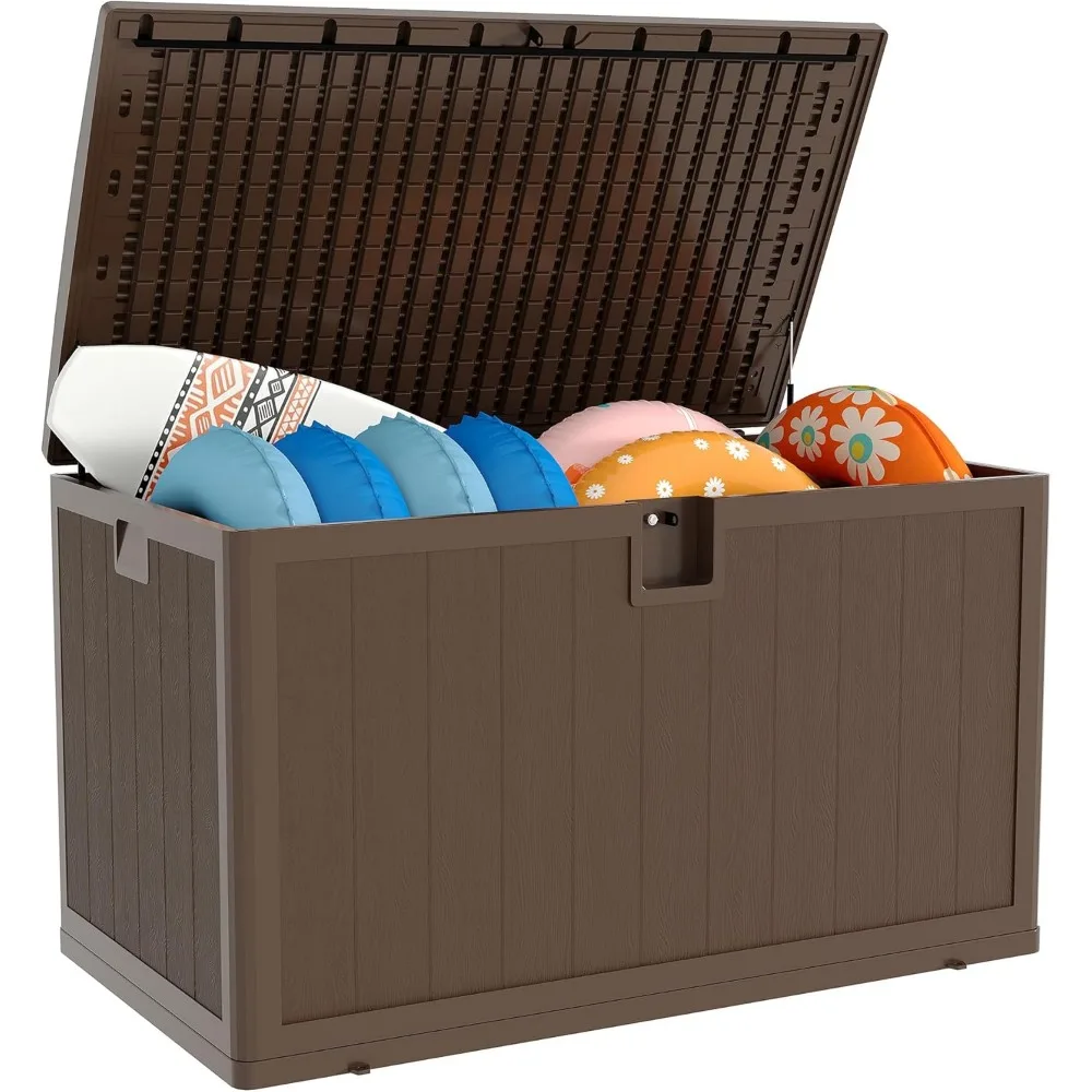 130 Gallon Outdoor Storage Box Waterproof, Lockable Resin Deck Box, Patio Deck Storage Box For Package Delivery, Deck Box Contai
130 Gallon Outdoor Storage Box Waterproof, Lockable Resin Deck Box, Patio Deck Storage Box For Package Delivery, Deck Box Contai