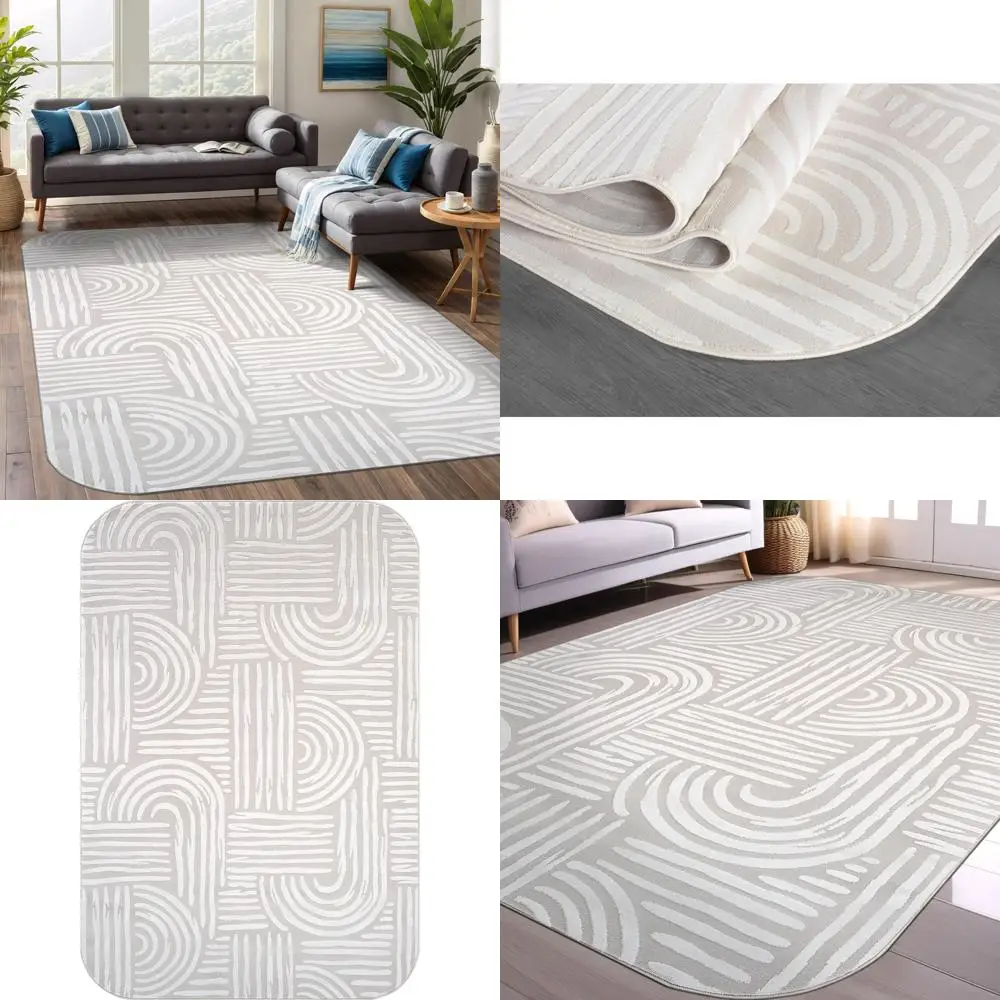 Modern Geometric Area Rug - 9x12, Low-High Pile, Durable and Soft, Abstract Curved Design for Living, Dining, and Office Spaces
Modern Geometric Area Rug - 9x12, Low-High Pile, Durable and Soft, Abstract Curved Design for Living, Dining, and Office Spaces