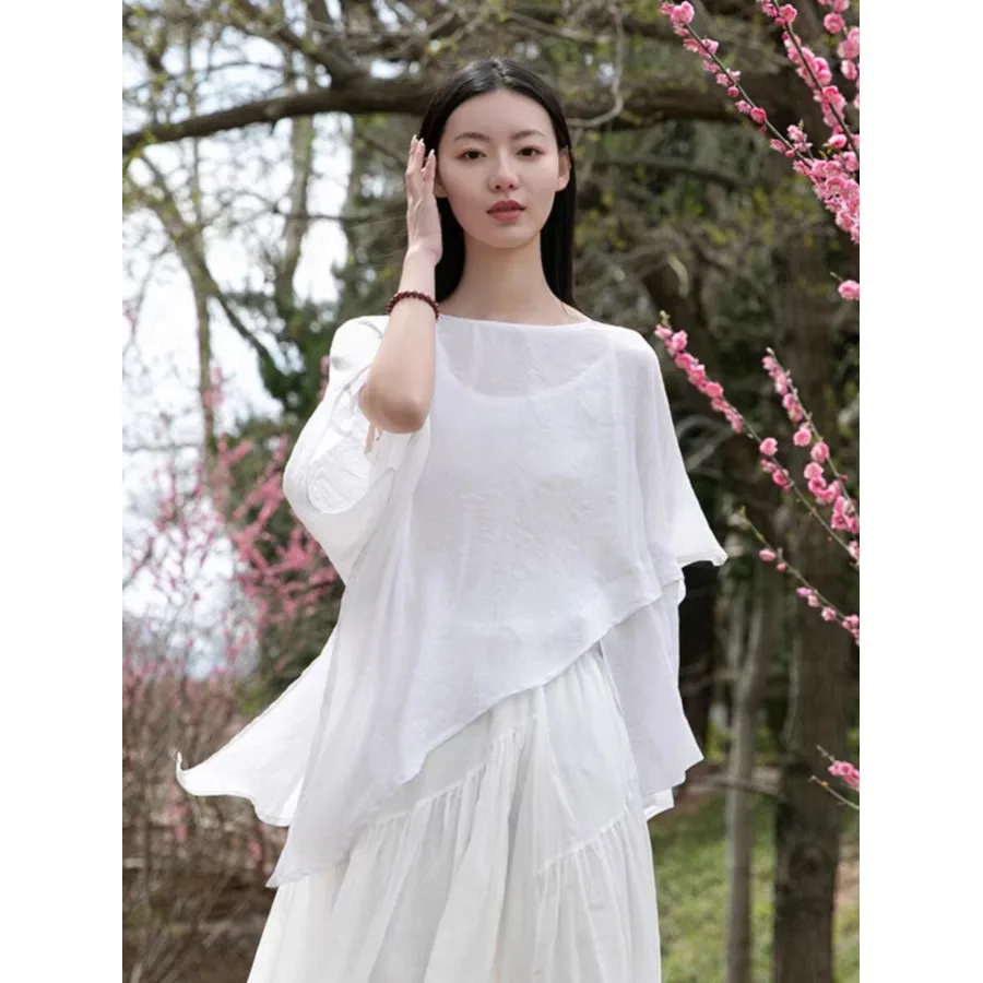 Korean Style plus Size Women's Summer New Sun Protection Suit Top Strap T-Shirt Half Skirt Two-Piece Set Commute Artistic
Korean Style plus Size Women's Summer New Sun Protection Suit Top Strap T-Shirt Half Skirt Two-Piece Set Commute Artistic