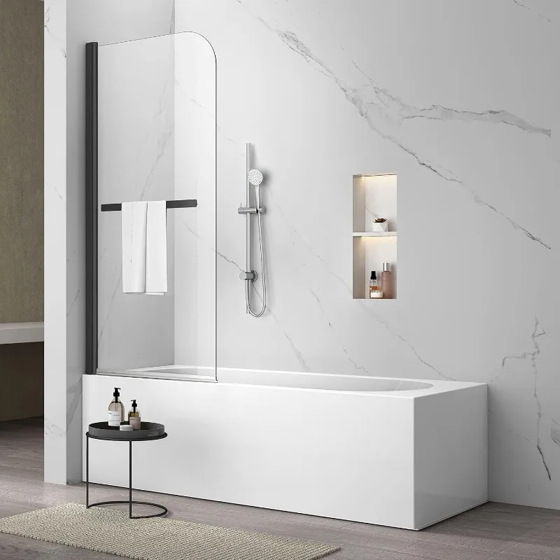 Folding Bathtub Shower Door with Tempered Glass, Frameless Glass Shower Door with Towel B
Folding Bathtub Shower Door with Tempered Glass, Frameless Glass Shower Door with Towel B