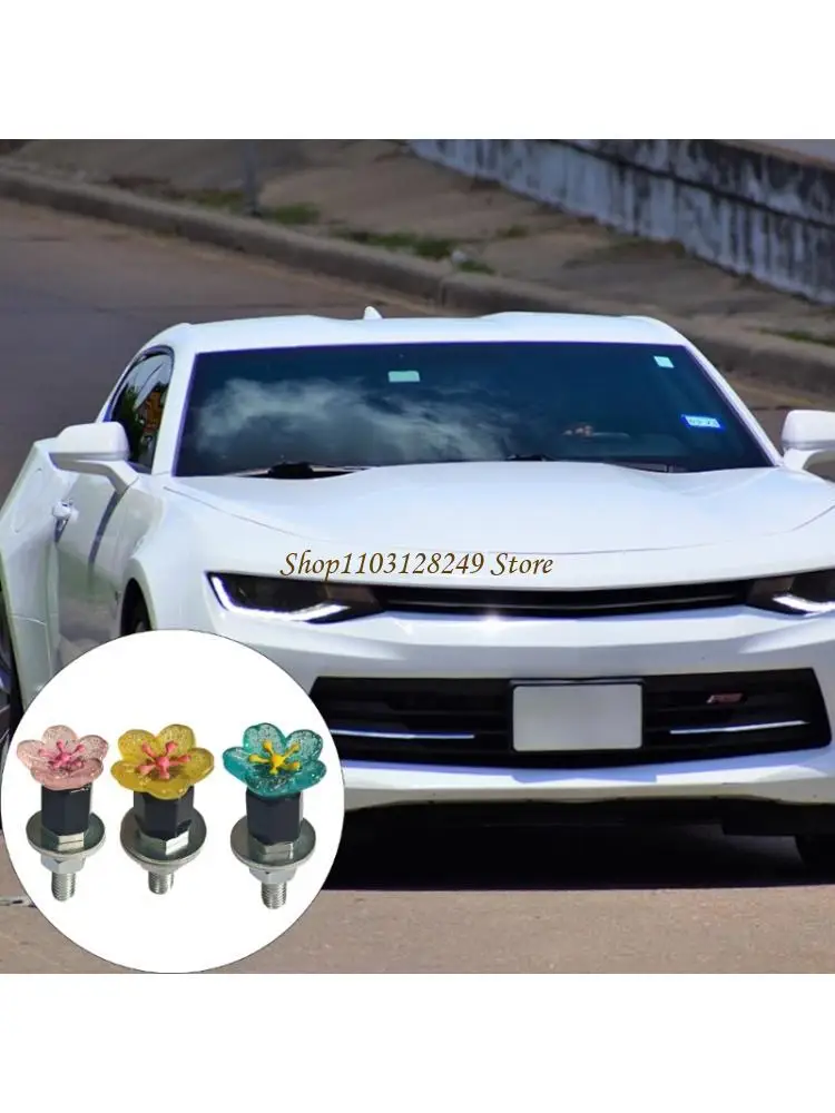 N5KD Motorcycle License Plate Hardware With Flower Decors Number Plate Frame Fixing Screws Easy Twist On Installation
N5KD Motorcycle License Plate Hardware With Flower Decors Number Plate Frame Fixing Screws Easy Twist On Installation