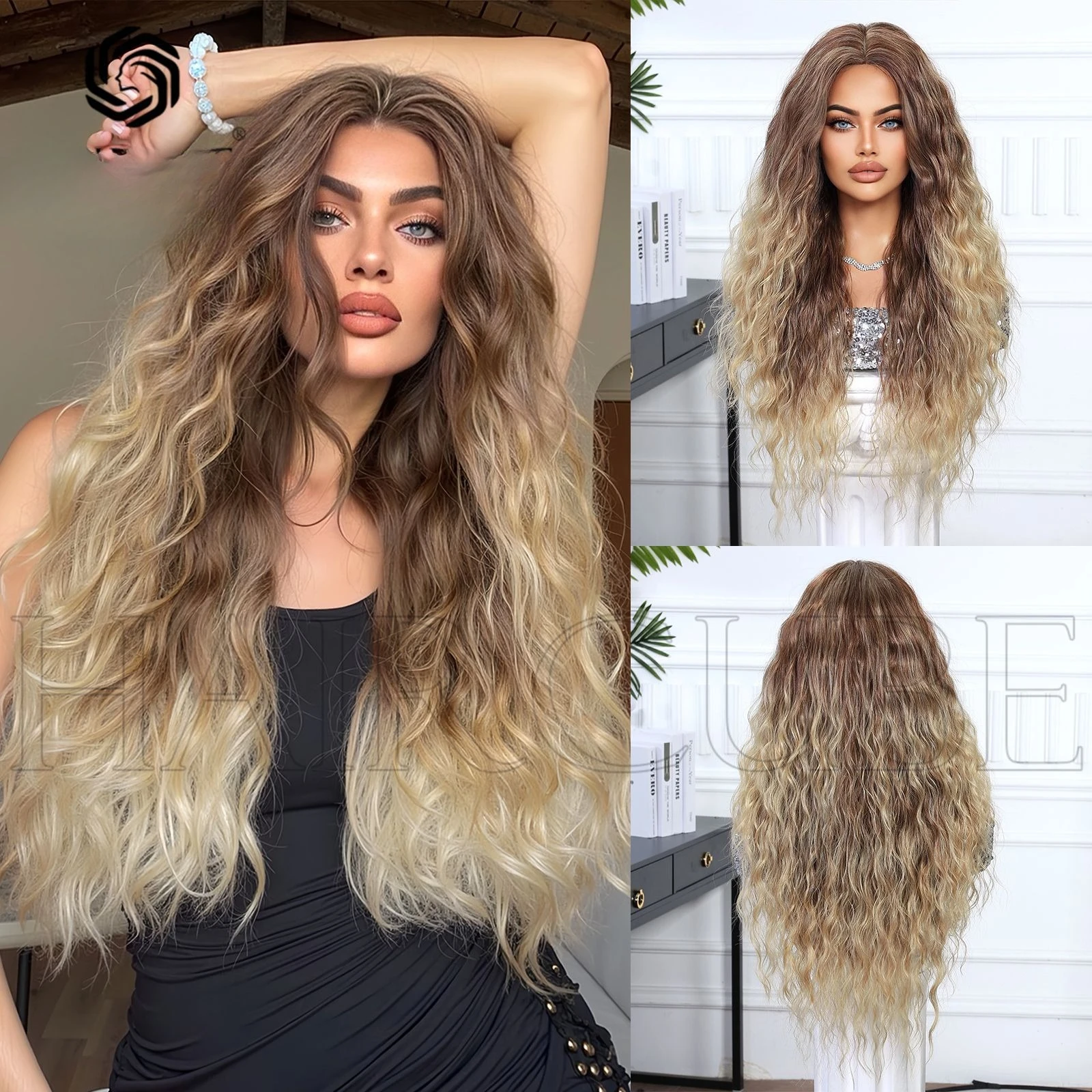 French small roll gradual change dye middle part wool roll temperament European and American wig headgear temperament female nat
French small roll gradual change dye middle part wool roll temperament European and American wig headgear temperament female nat
