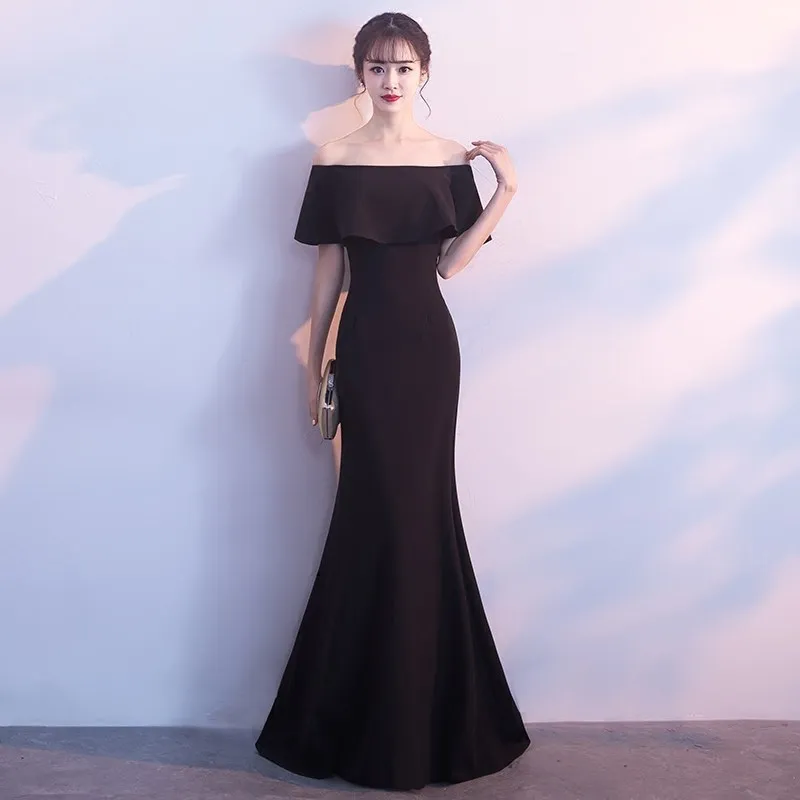 Ele Long One oulder Evening Gown Women's Slim Fit Fi Tail Dr Sexy Ball Host Bla Color New 2025 Spring Collection
Ele Long One oulder Evening Gown Women's Slim Fit Fi Tail Dr Sexy Ball Host Bla Color New 2025 Spring Collection