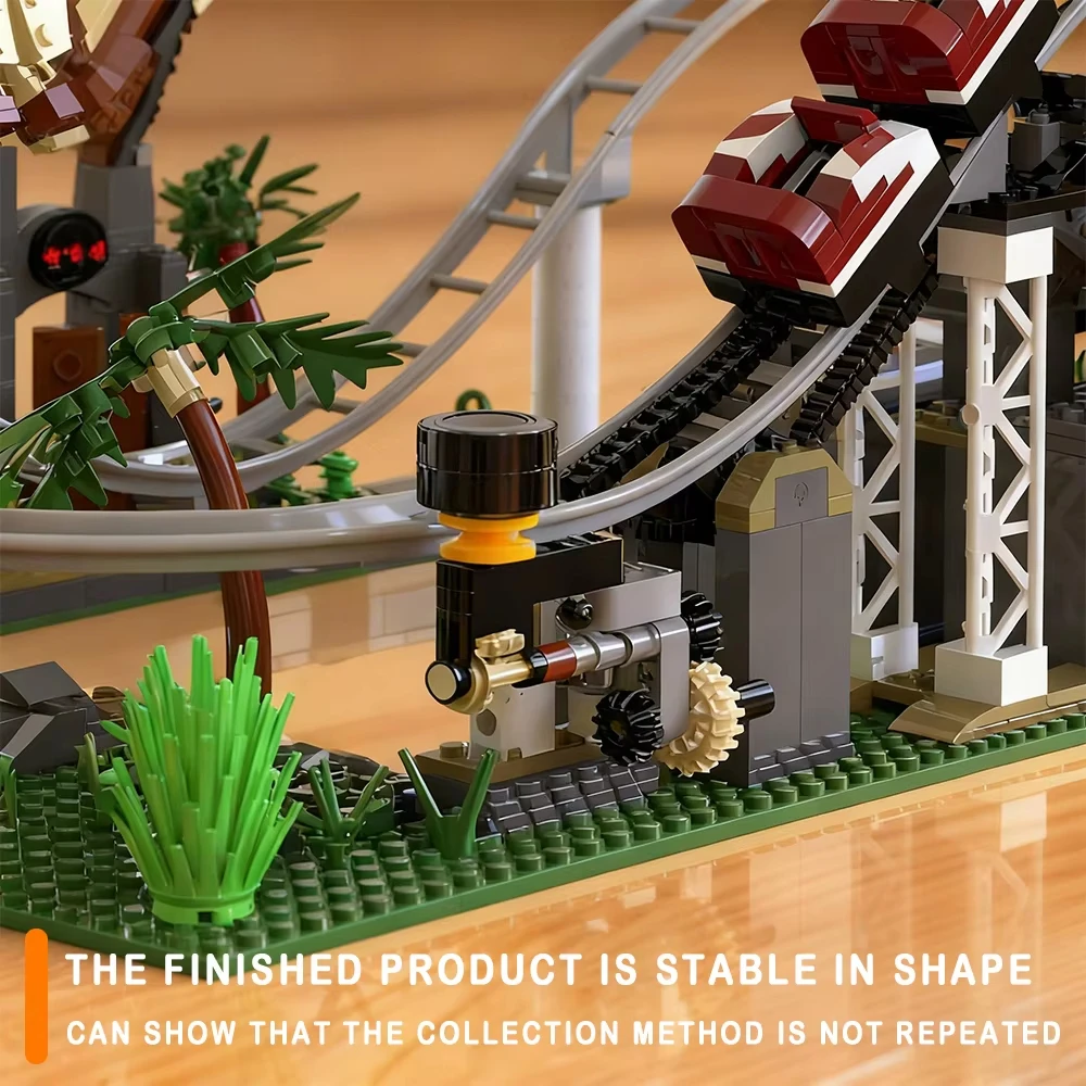 1291 Pcs Dino Coaster MOC, Prehistoric Theme Park DIY Model for Home Decor & Challenge
1291 Pcs Dino Coaster MOC, Prehistoric Theme Park DIY Model for Home Decor & Challenge