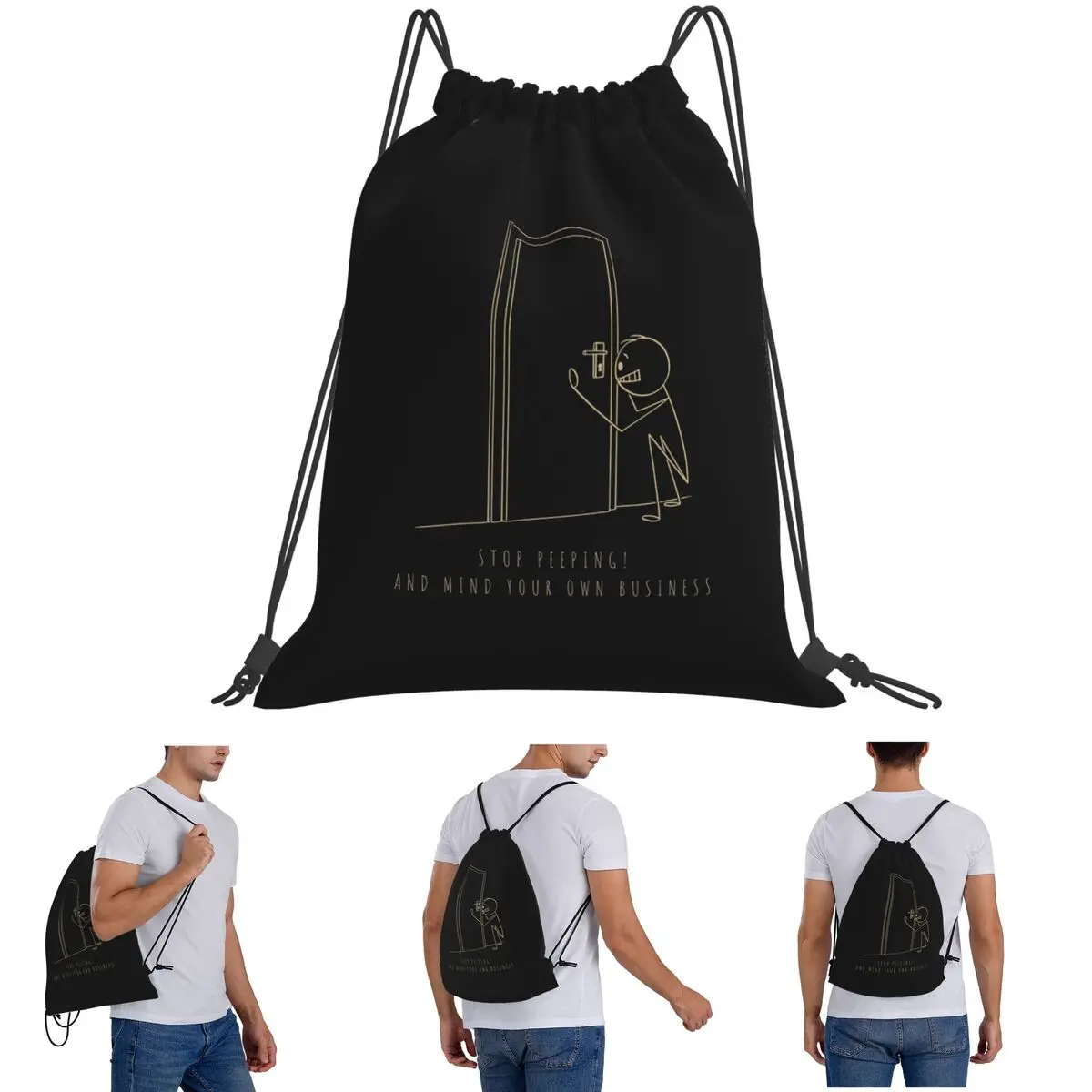 Stop Peeping Backpacks Portable Drawstring Bundle Pocket Sundries Bag Book Bags for Man Woman School
Stop Peeping Backpacks Portable Drawstring Bundle Pocket Sundries Bag Book Bags for Man Woman School