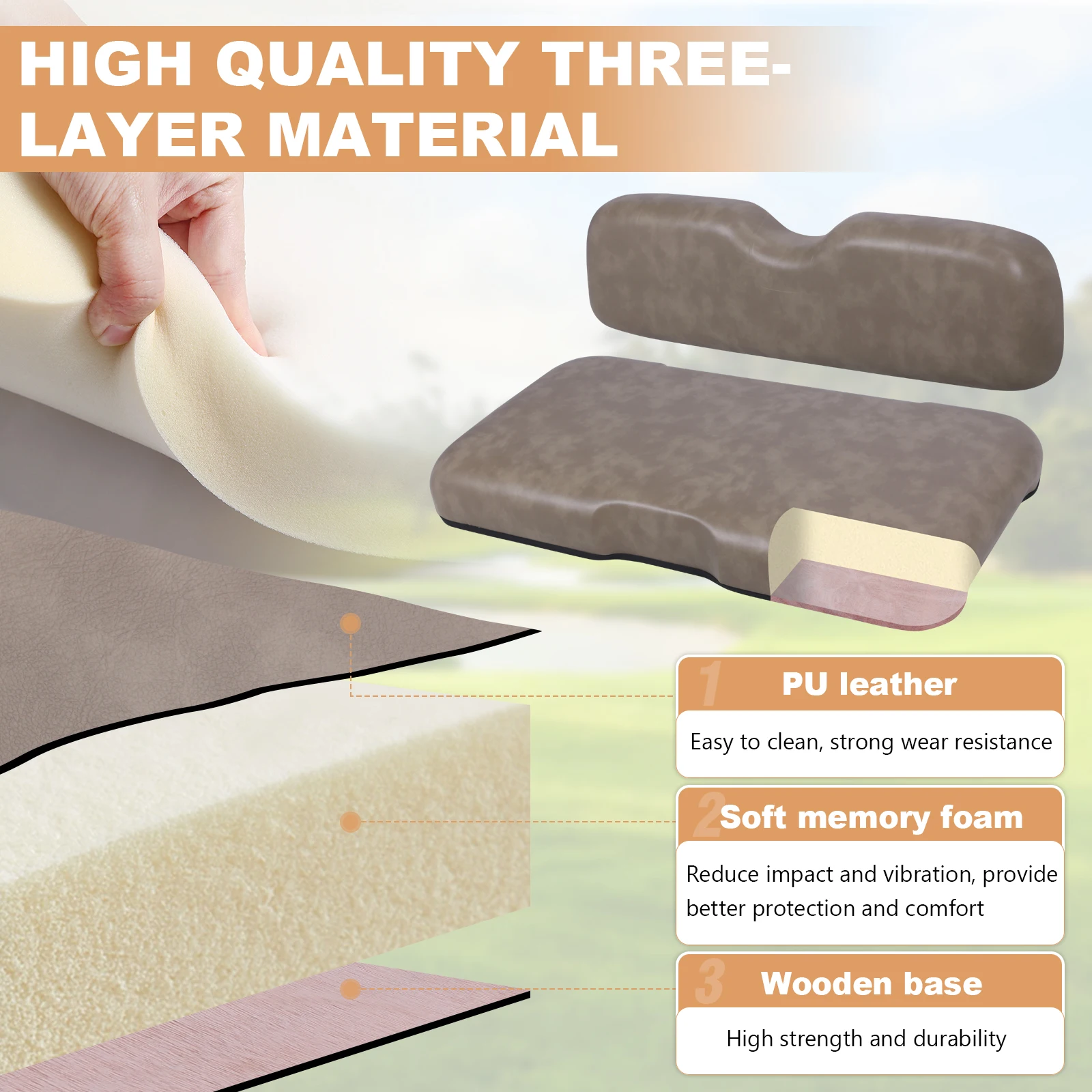 Комплект подушек для сиденья и спинки: Нижняя часть сиденья и спинка для переднего сиденья гольф-кара EZGO RXV, модели 2008 года и новее
Комплект подушек для сиденья и спинки: Нижняя часть сиденья и спинка для переднего сиденья гольф-кара EZGO RXV, модели 2008 года и новее