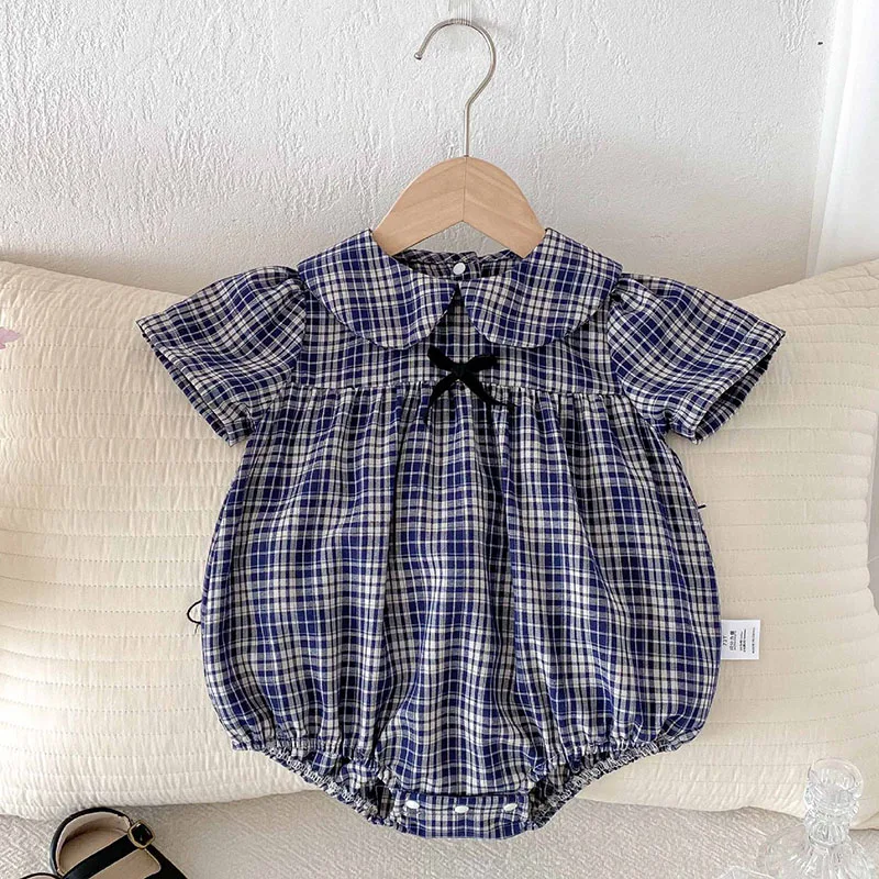 2025 New Summer 0-24M Baby Girls Clothing Toddler Baby Girls Jumpsuit Short Sleeved Cotton Grid Newborn Baby Girls Romper
2025 New Summer 0-24M Baby Girls Clothing Toddler Baby Girls Jumpsuit Short Sleeved Cotton Grid Newborn Baby Girls Romper