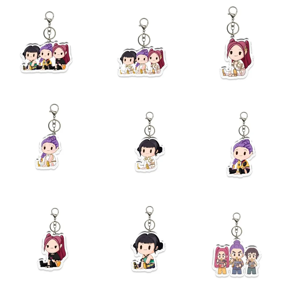DIY KPop Demon Hunters Acrylic Key Chain Pendant Huntrix Saja Boys Rumi Zoey Jinu Keyring Anime Peripheral Holiday Gift
DIY KPop Demon Hunters Acrylic Key Chain Pendant Huntrix Saja Boys Rumi Zoey Jinu Keyring Anime Peripheral Holiday Gift