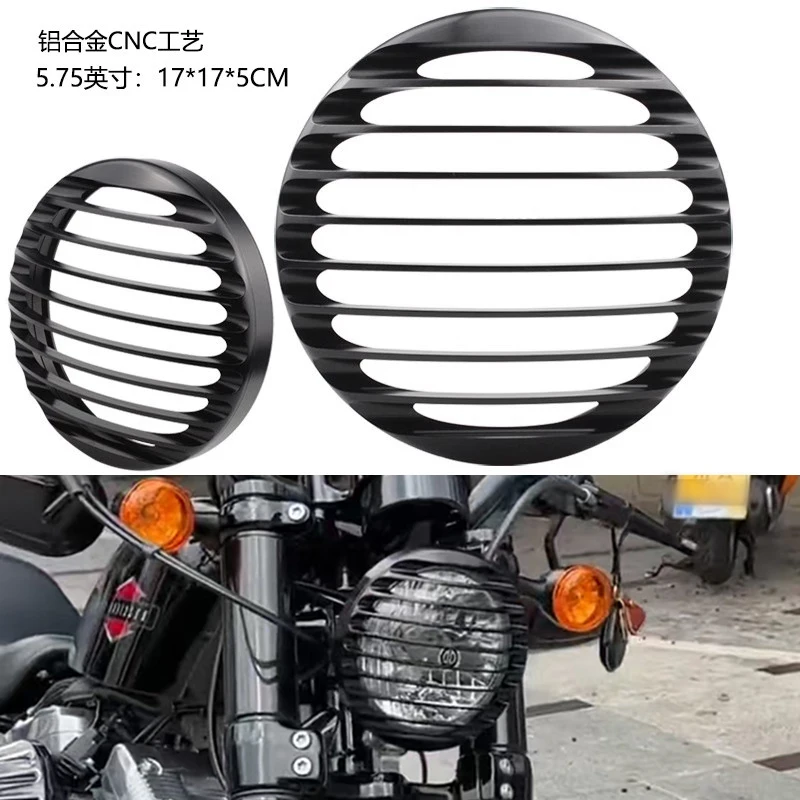 5.75 inch Harley 1200 883 48 Triumph Bobber motorcycle headlights modified CNC black fence lampshade
5.75 inch Harley 1200 883 48 Triumph Bobber motorcycle headlights modified CNC black fence lampshade