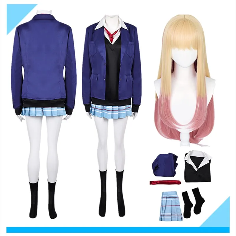 Китагава Марин, униформа для косплея, пальто, парик, костюм, платье, аниме, женская рубашка, юбка, галстук, наряды, карнавальный костюм на Хэллоуин 
Китагава Марин, униформа для косплея, пальто, парик, костюм, платье, аниме, женская рубашка, юбка, галстук, наряды, карнавальный костюм на Хэллоуин