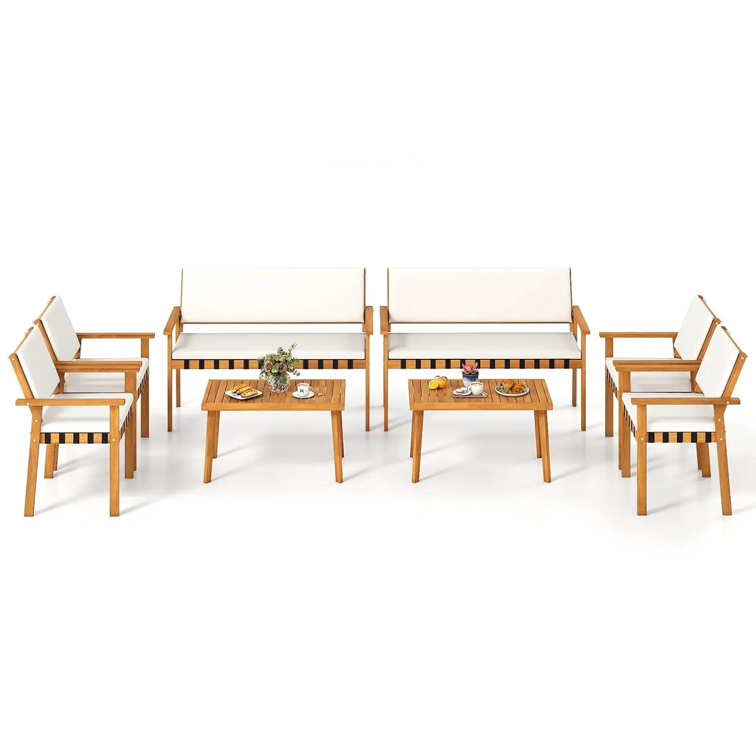 8pc Acacia Wood Patio Set Outdoor Conversation w Cushions Table Backyard Porch Garden,Custom
8pc Acacia Wood Patio Set Outdoor Conversation w Cushions Table Backyard Porch Garden,Custom