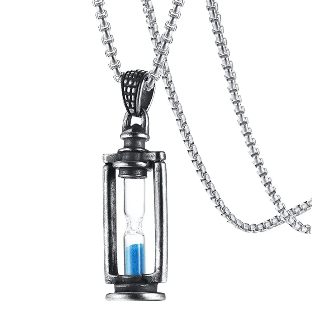 Jewelry Hourglass Necklace Man Necklaces for Men Titanium Steel Sand Timer Pendant
Jewelry Hourglass Necklace Man Necklaces for Men Titanium Steel Sand Timer Pendant