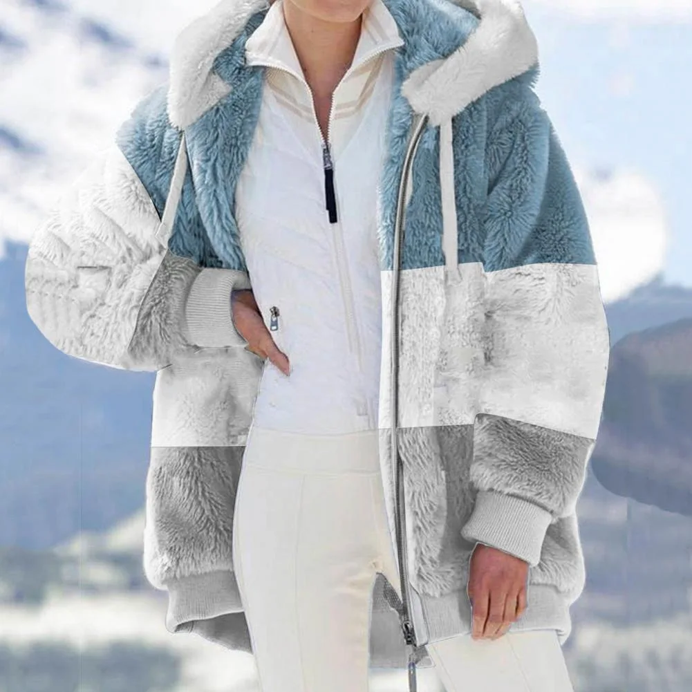 2023 Winter Women Warm Overcoat Retro Patchwork Fleece Hooded Zipper Thick Jackets Coat Outwear Faux Fur Fashion All-Match New
2023 Winter Women Warm Overcoat Retro Patchwork Fleece Hooded Zipper Thick Jackets Coat Outwear Faux Fur Fashion All-Match New