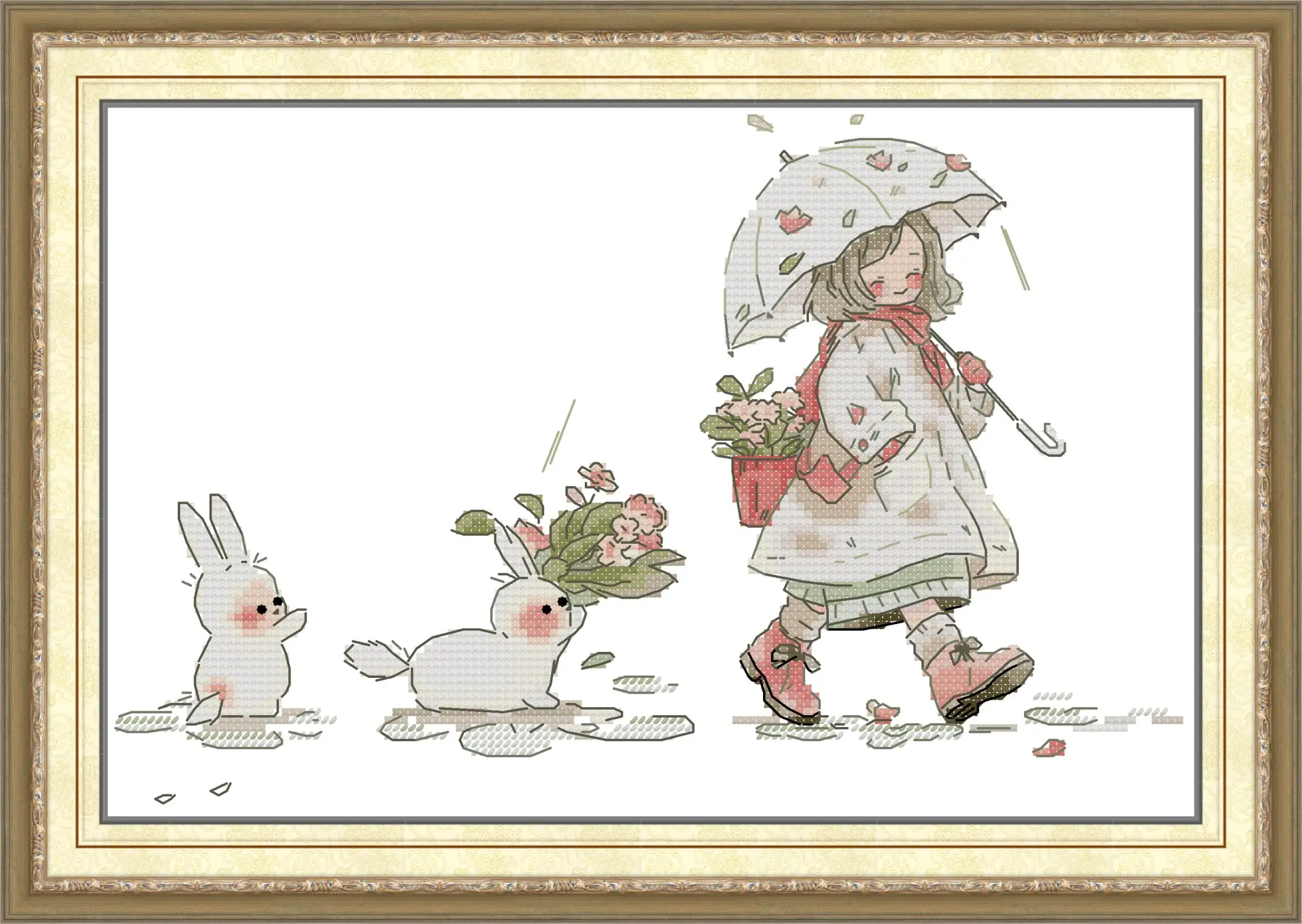 Maydear Full Cross Stitch Kit, 11CT/14CT/16CT/9CT Aida Fabric,DMC Threads Sewing Pattern Embroidery Set-Girl and Bunny
Maydear Full Cross Stitch Kit, 11CT/14CT/16CT/9CT Aida Fabric,DMC Threads Sewing Pattern Embroidery Set-Girl and Bunny