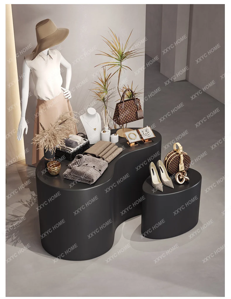 Clothing store paint light luxury water table high and low display table shopping mall display stand
Clothing store paint light luxury water table high and low display table shopping mall display stand