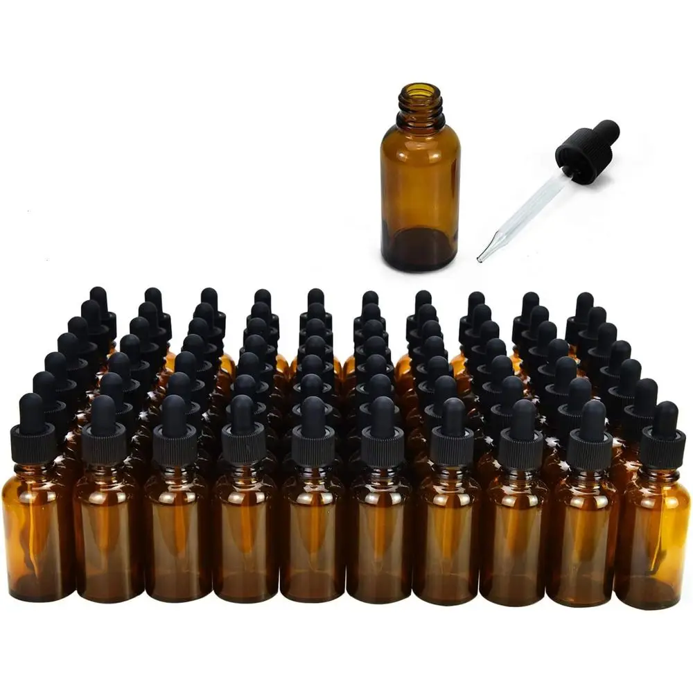 99 Pack 1oz Amber Glass Dropper Bottles with Glass Droppers and Black or ential Oils, Lab Ccals, Perumes
99 Pack 1oz Amber Glass Dropper Bottles with Glass Droppers and Black or ential Oils, Lab Ccals, Perumes