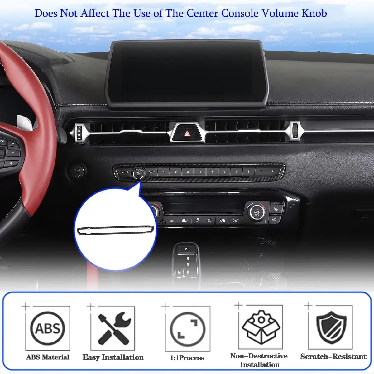 1PCS Carbon Fiber Car Center Control Volume Knob Button Frame Trim For Toyota GR Supra MK5 A90 A91 2019-2025 Cover Accessories
1PCS Carbon Fiber Car Center Control Volume Knob Button Frame Trim For Toyota GR Supra MK5 A90 A91 2019-2025 Cover Accessories