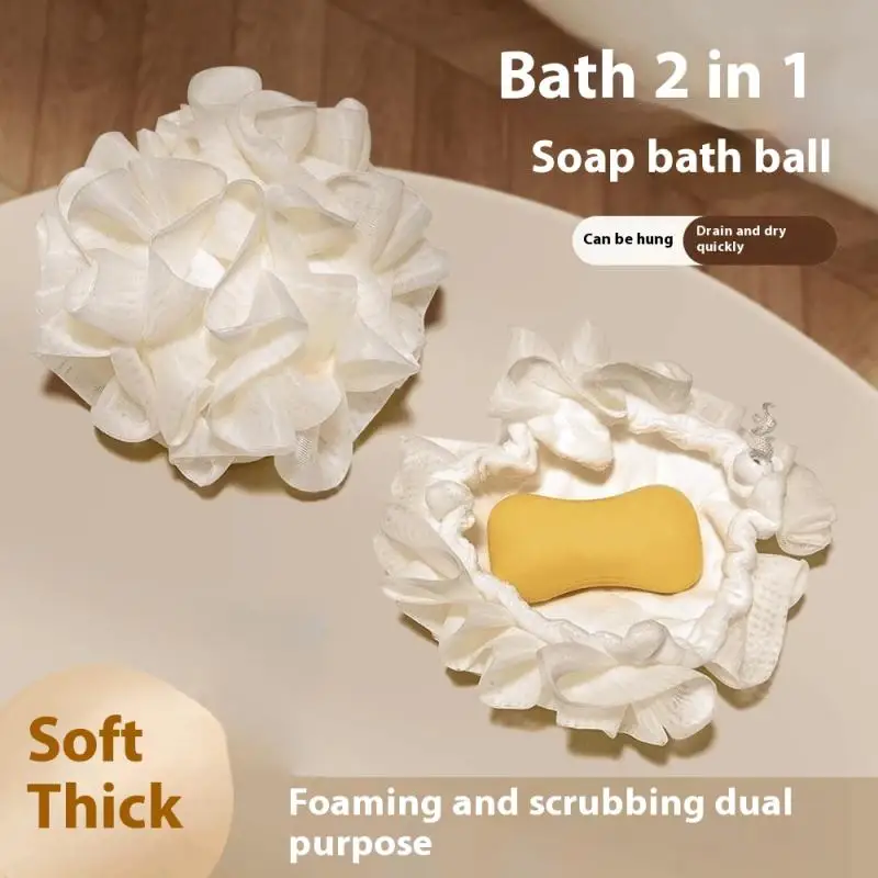2-In-1 Bath Ball Towel Loofah With Drawstring Closure For Soap Soft Exfoliating Mesh Shower Sponge Skin Care Bathing Tool
2-In-1 Bath Ball Towel Loofah With Drawstring Closure For Soap Soft Exfoliating Mesh Shower Sponge Skin Care Bathing Tool