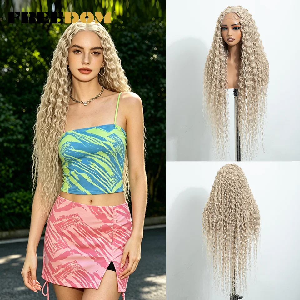 FREEDOM Synthetic Lace Front Wigs 34 Inch Long Curly Lace Wigs For Women Ombre Brown Blonde Daily Use Wig Ginger Cosplay Wig
FREEDOM Synthetic Lace Front Wigs 34 Inch Long Curly Lace Wigs For Women Ombre Brown Blonde Daily Use Wig Ginger Cosplay Wig