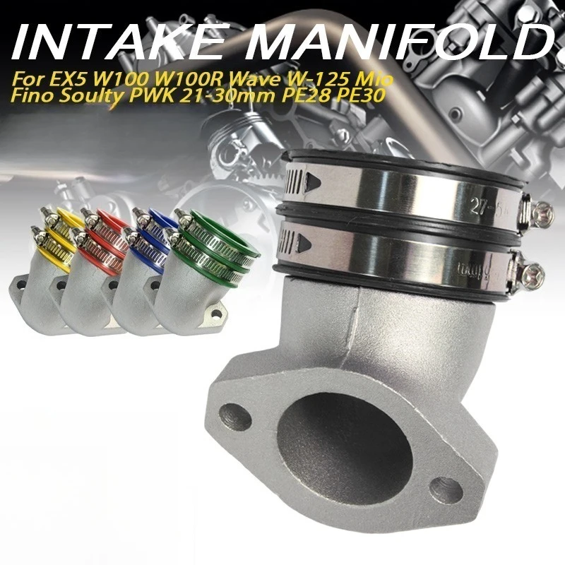 Carburetor Adapter Intake Manifold 4 Valve For PWK21-30 PE28 PE30 EX5 W100/100R Wave W-125 Mio Fino Soulty
Carburetor Adapter Intake Manifold 4 Valve For PWK21-30 PE28 PE30 EX5 W100/100R Wave W-125 Mio Fino Soulty