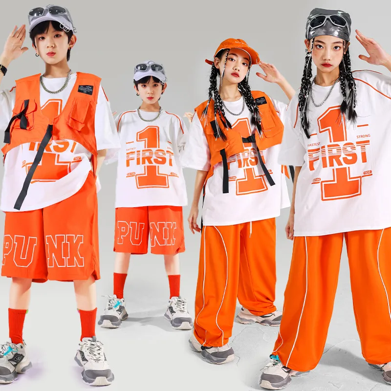 Kid Hip Hop Clothes Set Solid Vest T-shirt Vest Shorts Cargo Pants Boy Street Dance Costume Girl Jazz Modern Dance Suit
Kid Hip Hop Clothes Set Solid Vest T-shirt Vest Shorts Cargo Pants Boy Street Dance Costume Girl Jazz Modern Dance Suit