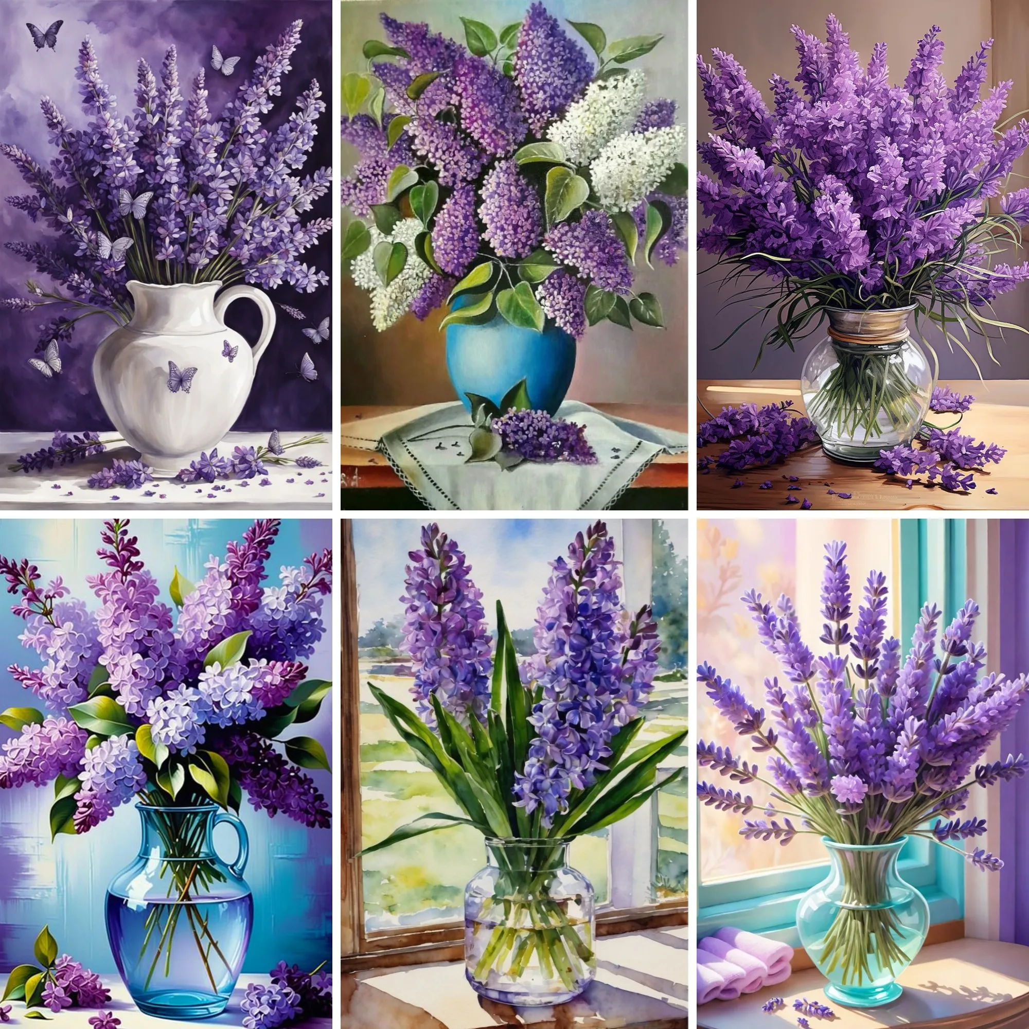 Full Drill Diamond Painting Set Purple Lilac Flowers Bouquet , DIY Paint with Diamonds for Adult Kids Spring Floral Landscape
Full Drill Diamond Painting Set Purple Lilac Flowers Bouquet , DIY Paint with Diamonds for Adult Kids Spring Floral Landscape