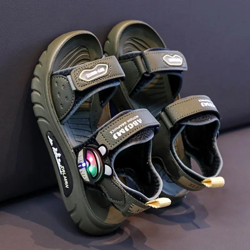 Kids'Casual Shoes Sandals Led Light Solid Color PU Leather Summer Flat Shoes For Girls Anti-slip Black Khaki Shoes Size 26-37
Kids'Casual Shoes Sandals Led Light Solid Color PU Leather Summer Flat Shoes For Girls Anti-slip Black Khaki Shoes Size 26-37