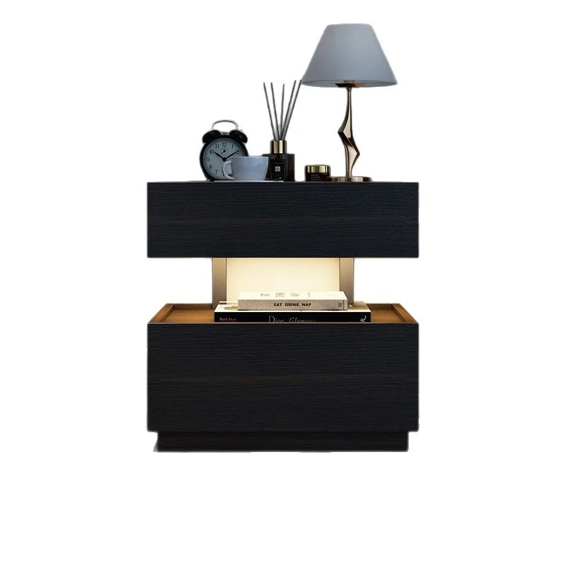 Minimalist walnut nightstand, floating home bedroom small cabinet
Minimalist walnut nightstand, floating home bedroom small cabinet